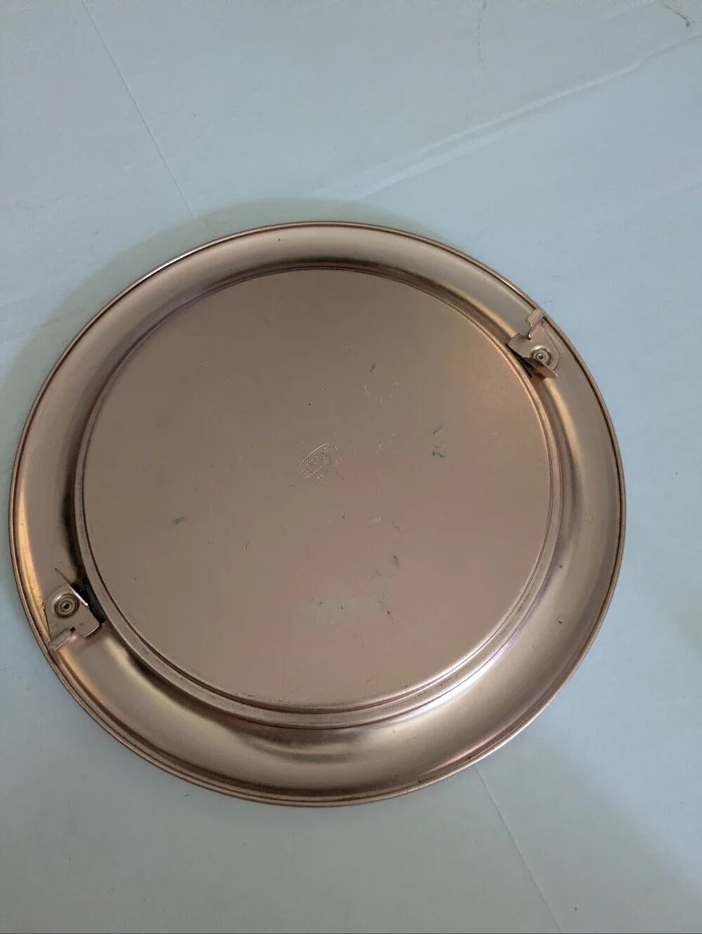 Mid- century copper aluminum cake carrier. West Bend Brand.